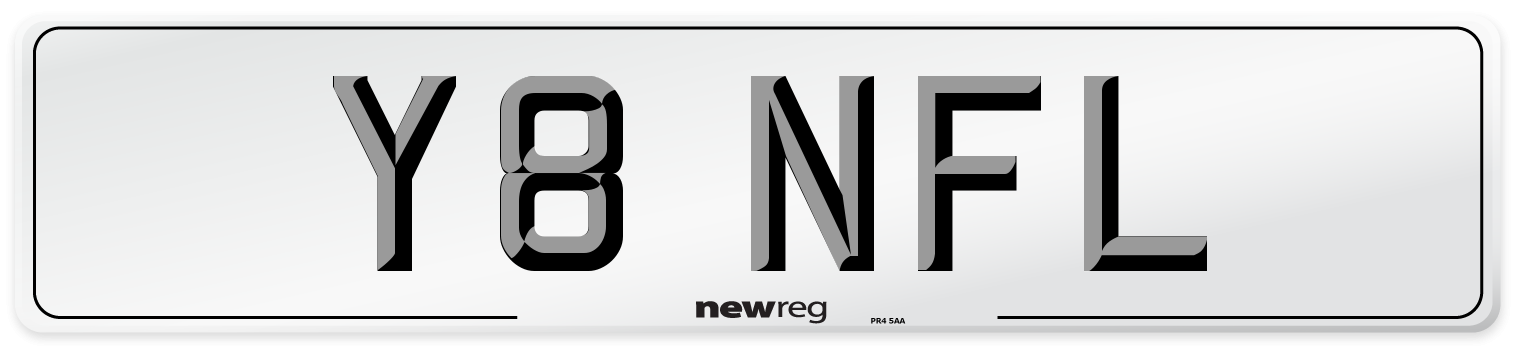 Y8 NFL Number Plate from New Reg